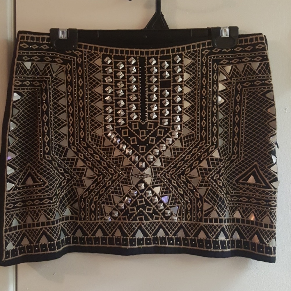 Black patterned skirt